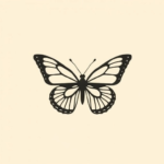 Negative space butterfly tattoo