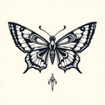 Norse butterfly tattoo