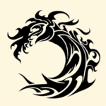 Ocean wave tribal tattoo