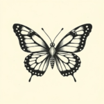 Old school butterfly tattoo