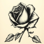 Rose profile side view