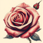 Rose with close buds