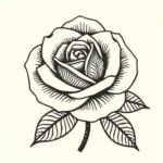 Rose with layered petals