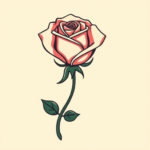 Rose with long curved stem