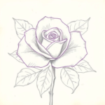 rose with lots of leaves behind it