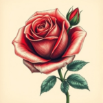 Rose with unopened buds