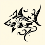 Shark tribal tattoo