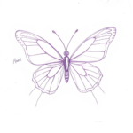 sketch butterfly tattoo