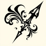 Spearhead tribal tattoo