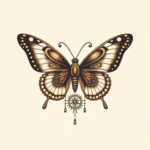 Steampunk butterfly tattoo