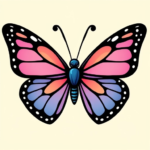 Sticker butterfly tattoo