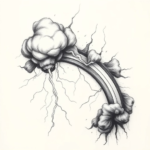 storm Lightning and Rainbow