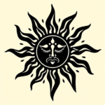Sun tribal tattoo