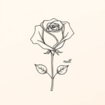 thin rose with long stem