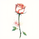 thin rose with very long stem