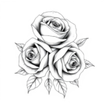 three roses blooming