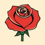 Tightly closed rose bud