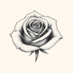 Tightly closed rose bud