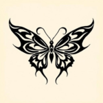 Tribal butterfly tattoo