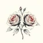 Two roses side-by-side