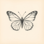 very simple butterfly outline