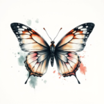 Watercolor butterfly tattoo