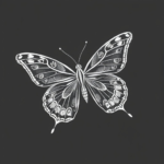 White ink butterfly tattoo