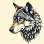 Wolf portrait realism tattoo