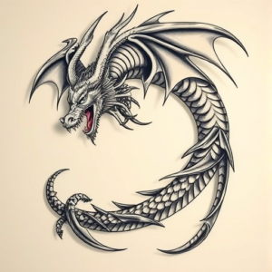 3D Dragon Tattoo