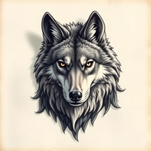 3D Wolf Tattoo