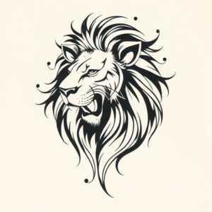 Abstract Lion Tattoo