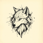 Abstract Wolf Tattoo