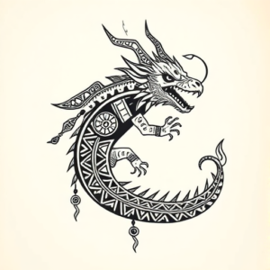 Aztec Dragon Tattoo