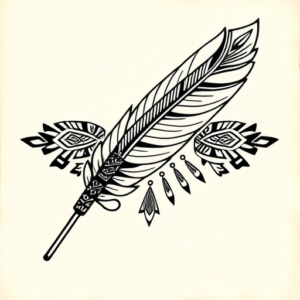 Aztec Feather Tattoo