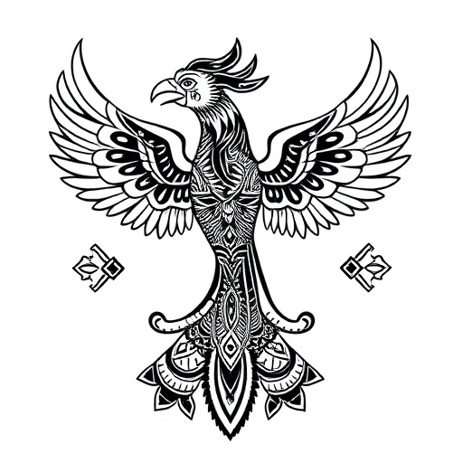 Aztec Phoenix Tattoo