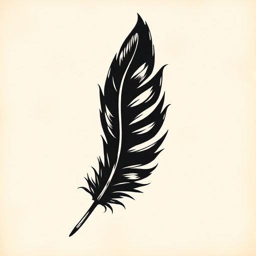 Black Feather Tattoo