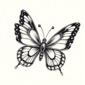 Chicano Butterfly Tattoo