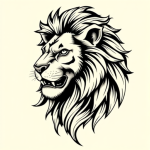 Chicano Lion Tattoo