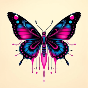 Cyberpunk Butterfly Tattoo