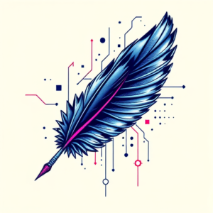 Cyberpunk Feather Tattoo