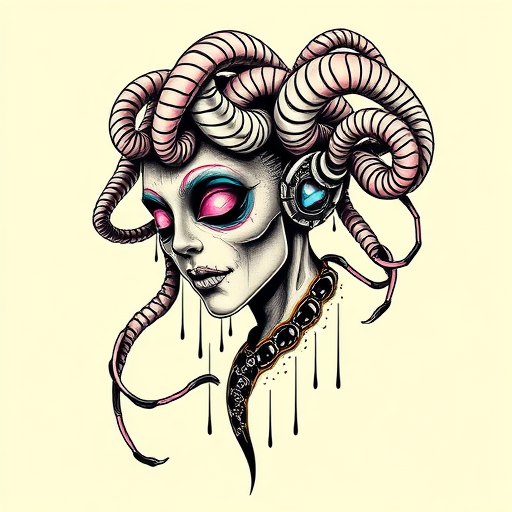 Cyberpunk Medusa Tattoo