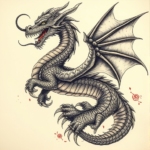 Fantasy Realism Dragon Tattoo