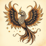 Fantasy Realism Phoenix Tattoo