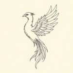Fine Line Phoenix Tattoo