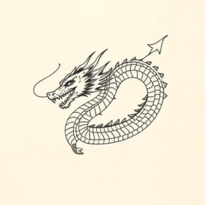 Geometric Dragon Tattoo