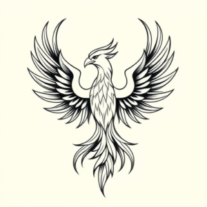 Geometric Phoenix Tattoo