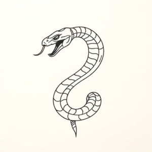 Geometric Snake Tattoo