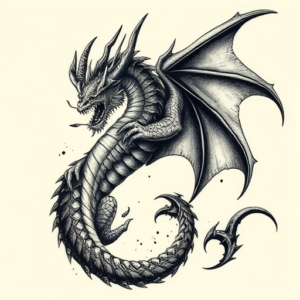 Gothic Dragon Tattoo