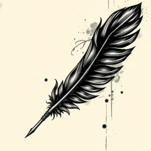 Gothic Feather Tattoo