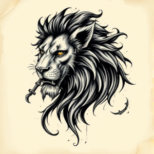 Gothic Lion Tattoo